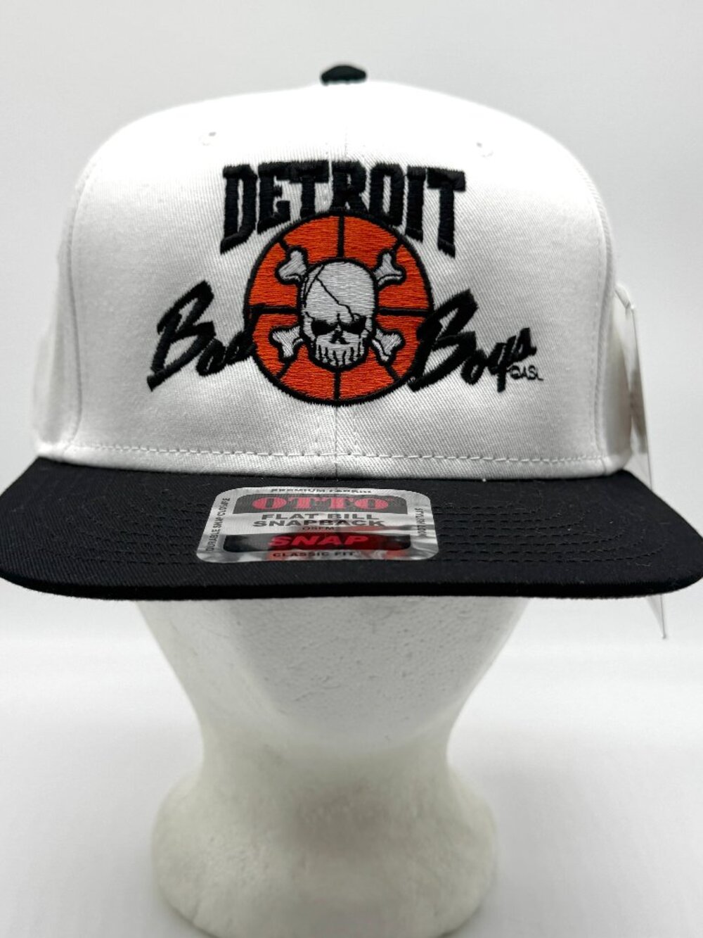Detroit Pistons Bad Boys Snapback Hat Two Tone Cream Black NWT Otto